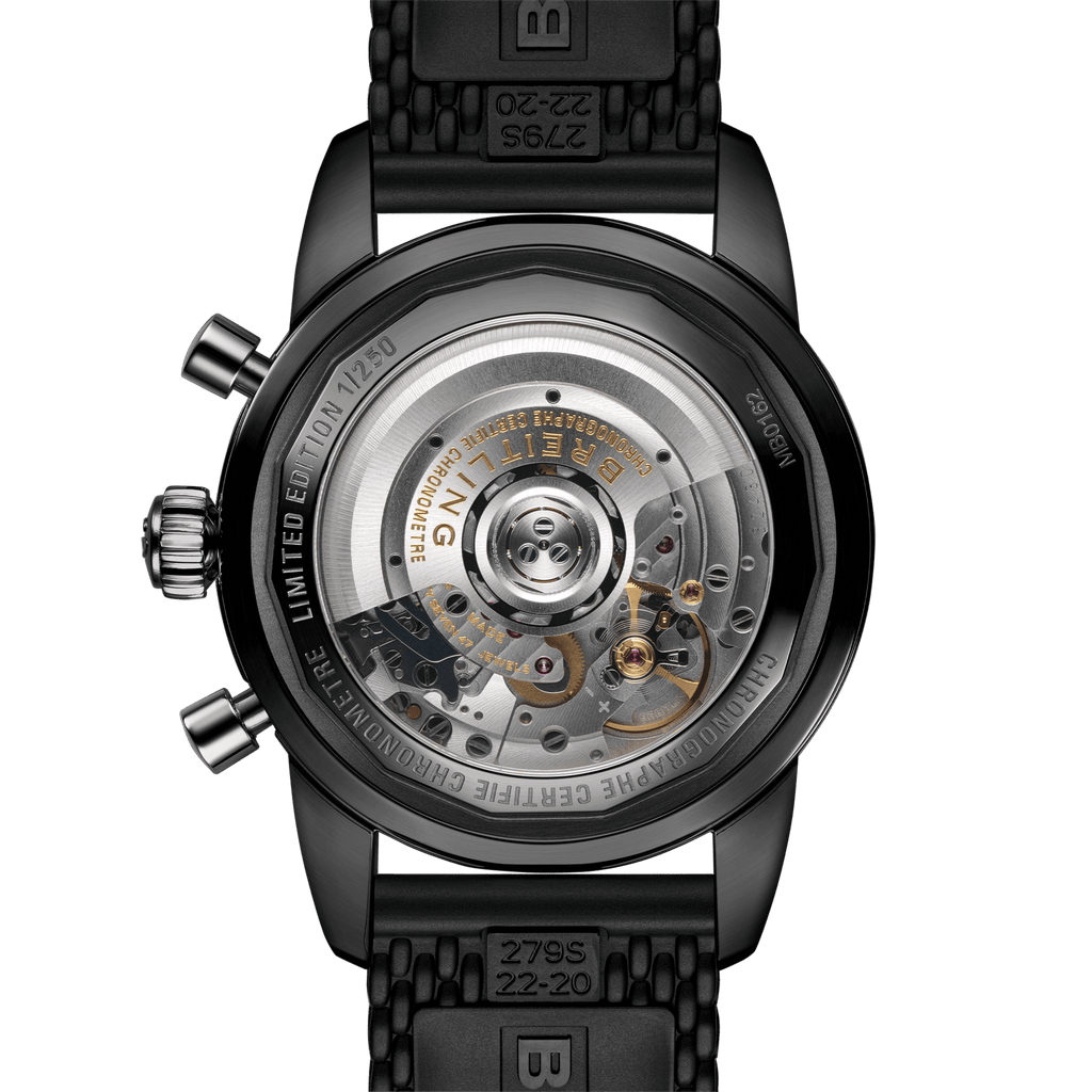 Breitling Superocean Heritage B01 Chronograph 44 Green Dial Black Mesh Bracelet Watch for Men - MB01621A1L1S1