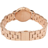Marc Jacobs Mini Baker Blue Dial Rose Gold Steel Strap Watch for Women - MBM3285