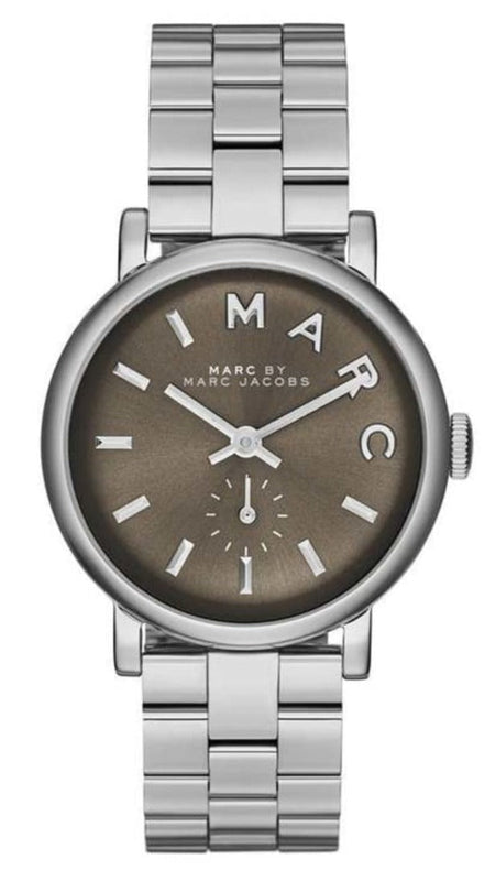 Marc Jacobs Baker Brown Dial Silver Steel Strap Watch For Women - MBM3329