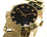 Marc Jacobs Amy Glitz Black Dial Gold Steel Strap Watch for Women - MBM3334