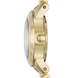 Marc Jacobs Amy Black Dial Gold Steel Strap Watch for Women - MBM3273