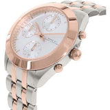 Marc Jacobs Peeker Chronograph Silver Two Tone Steel Strap Watch for Women - MBM3369