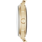 Marc Jacobs Marc Tether Transparent Gold Dial Gold Steel Strap Watch for Women - MBM3413