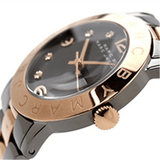 Marc Jacobs Amy Grey Dial Two Tone Steel Strap Watch for Women - MBM8597