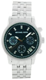 Michael Kors Jet Set Chronograph Blue Dial Silver Steel Strap Watch for Women - MK5021