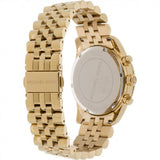 Michael Kors Lexington Chronograph Gold Dial Gold Steel Strap Watch for Women - MK5556