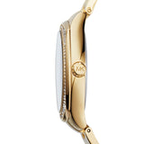 Michael Kors Kerry Mother of Pearl Dial Gold Steel Strap Watch for Women - MK3481