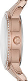 Michael Kors Argyle Quartz Rose Gold Dial Rose Gold Steel Strap Watch For Women - MK3156