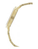 Michael Kors Hartman Quartz Gold Dial Gold Steel Strap Watch For Women - MK3490