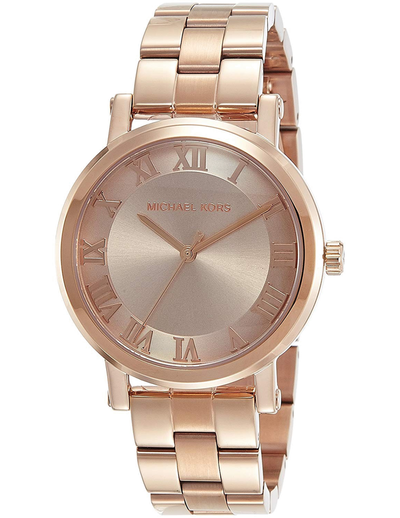 Michael Kors Norie Rose Gold Dial Rose Gold Steel Strap Watch for Women - MK3561