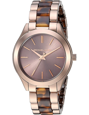 Michael Kors Runway Rose Gold Dial Two Tone Steel Strap Watch for Women - MK4301