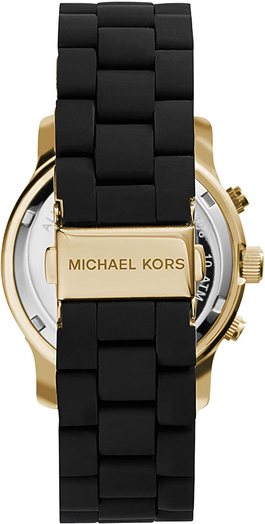 Michael Kors Runway Black Dial Black Silicone Strap Watch for Women - MK5191