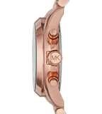 Michael Kors Bradshaw Black Dial Rose Gold Steel Strap Watch for Women - MK5854