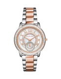 Michael Kors Madelyn Silver Dial Two Tone Steel Strap Watch for Women - MK6288