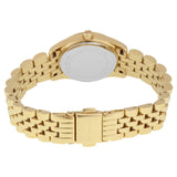 Michael Kors Lexington Quartz Silver Dial Gold Steel Strap Watch For Women - MK3229