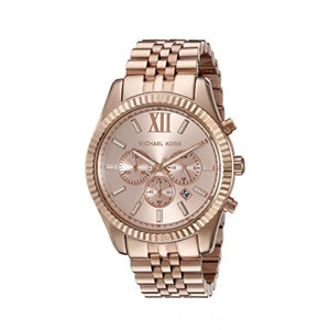 Michael Kors Lexington Rose Gold Dial Rose Gold Steel Strap Watch for Men - MK8319