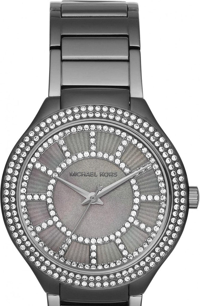 Michael Kors Kerry Gunmetal Dial Steel Strap Watch for Women - MK3410