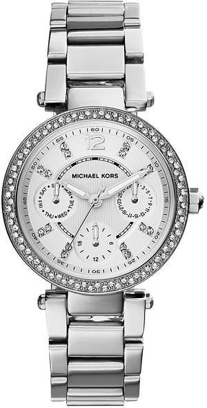 Michael Kors Parker Silver Dial Silver Steel Strap Watch for Women - MK5615