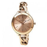Michael Kors Slim Runway Rose Gold Dial Rose Gold Steel Strap Watch for Women - MK3223