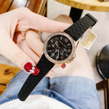 Michael Kors Mini Pilot Black Dial Black Silicone Strap Watch For Women - MK7373