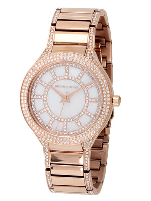 Michael Kors Kerry Mother of Pearl Dial Rose Gold Steel Strap Watch for Women - MK3313