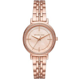 Michael Kors Cinthia Mother of Pearl Rose Gold Dial Rose Gold Steel Strap Watch for Women - MK3643