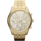 Michael Kors Lexington Gold Dial Gold Steel Strap Watch for Men - MK8281