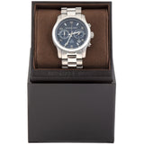 Michael Kors Hunger Stop 100 Series Navy Blue Dial Silver Steel Strap Watch for Women - MK5814