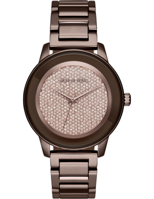 Michael Kors Kinley Brown Dial Brown Steel Strap Watch for Women - MK6245