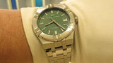 Maurice Lacroix Aikon Automatic Green Dial Silver Steel Strap Watch for Men - AI1807-SS002-630-1