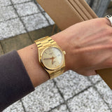 Tissot PRX Gold Dial Gold Steel Strap Watch for Men - T137.210.33.021.00