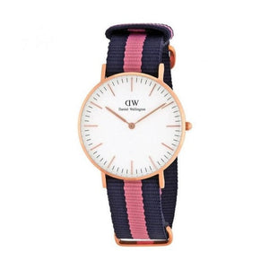 Daniel Wellington Classic Winchester White Dial Three Tone Nylon Strap Watch For Women - DW00100033