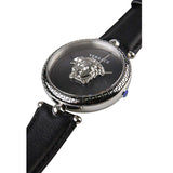 Versace Palazzo Empire Black Dial Black Leather Strap Watch for Women - VCO060017