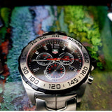 Tag Heuer Formula 1 Special Edition Chronograph Grey Dial Silver Steel Strap Watch for Men - CAZ1012.BA0883