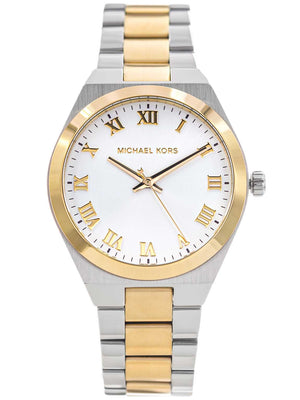 Michael Kors Lennox Three-Hand White Dial Two Tone Steel Strap Watch for Women - MK7464