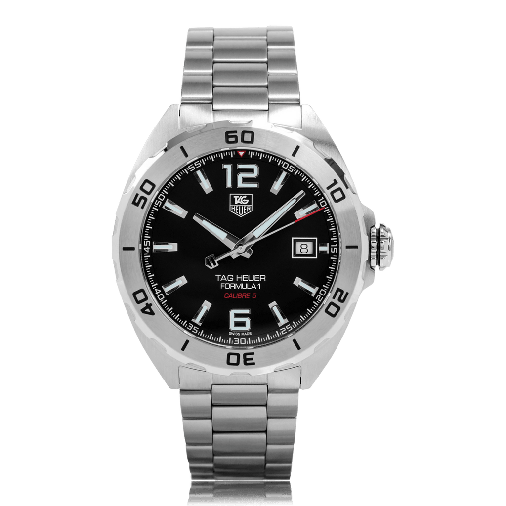 Tag Heuer Formula 1 Automatic Black Dial Silver Steel Strap Watch for Men - WAZ2113.BA0875