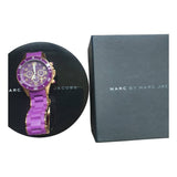 Marc Jacobs Rock Chronograph Purple Dial Purple Silicone Strap Watch for Women - MBM2549