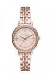 Michael Kors Cinthia Mother of Pearl Rose Gold Dial Rose Gold Steel Strap Watch for Women - MK3643