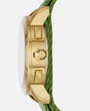 Tory Burch The Tory Chronograph White Dial Two Tone NATO Strap Watch for Women - TBW1037