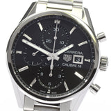 Tag Heuer Carrera Automatic Chronograph Black Dial Silver Steel Strap Watch for Men - CBK2110.BA0715