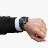 Emporio Armani Classic Chronograph Black Dial Black Steel Strap Watch For Men - AR2453