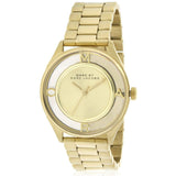 Marc Jacobs Marc Tether Transparent Gold Dial Gold Steel Strap Watch for Women - MBM3413