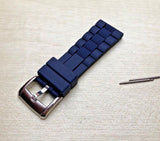 Emporio Armani Chronograph Blue Dial Blue Rubber Strap Watch For Men - AR5864