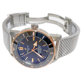 Breitling Superocean Heritage B20 Automatic 44 Black Dial Silver Mesh Bracelet Watch for Men - UB2030121B1A1