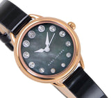 Marc Jacobs Betty Mother of Pearl Black Dial Black Leather Strap Watch for Women - MJ1513