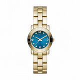 Marc Jacobs Amy Blue Dial Gold Steel Strap Watch for Women - MBM3303
