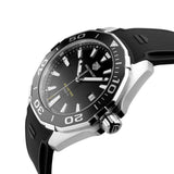 Tag Heuer Aquaracer Quartz Black Dial Black Rubber Strap Watch for Men - WAY101A.FT6141