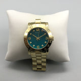Marc Jacobs Amy Green Dial Gold Steel Strap Watch for Women - MBM8609