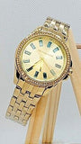 Michael Kors Mini Pilot Quartz Gold Dial Gold Steel Strap Watch For Women - MK7366