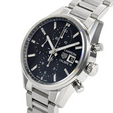 Tag Heuer Carrera Automatic Chronograph Black Dial Silver Steel Strap Watch for Men - CBK2110.BA0715